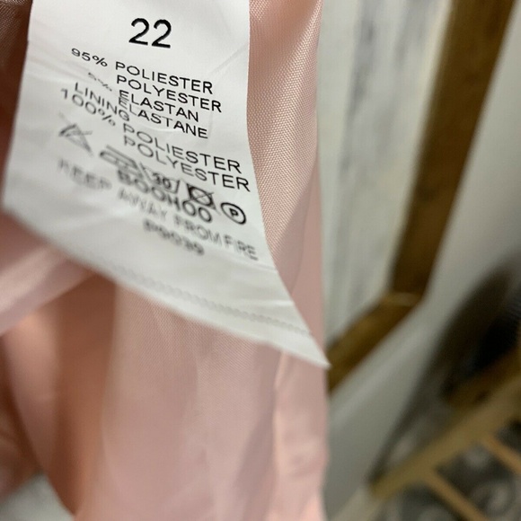 Sexy NWT Boohoo belted pink blazer mini dress, US sz 18 - Picture 6 of 9